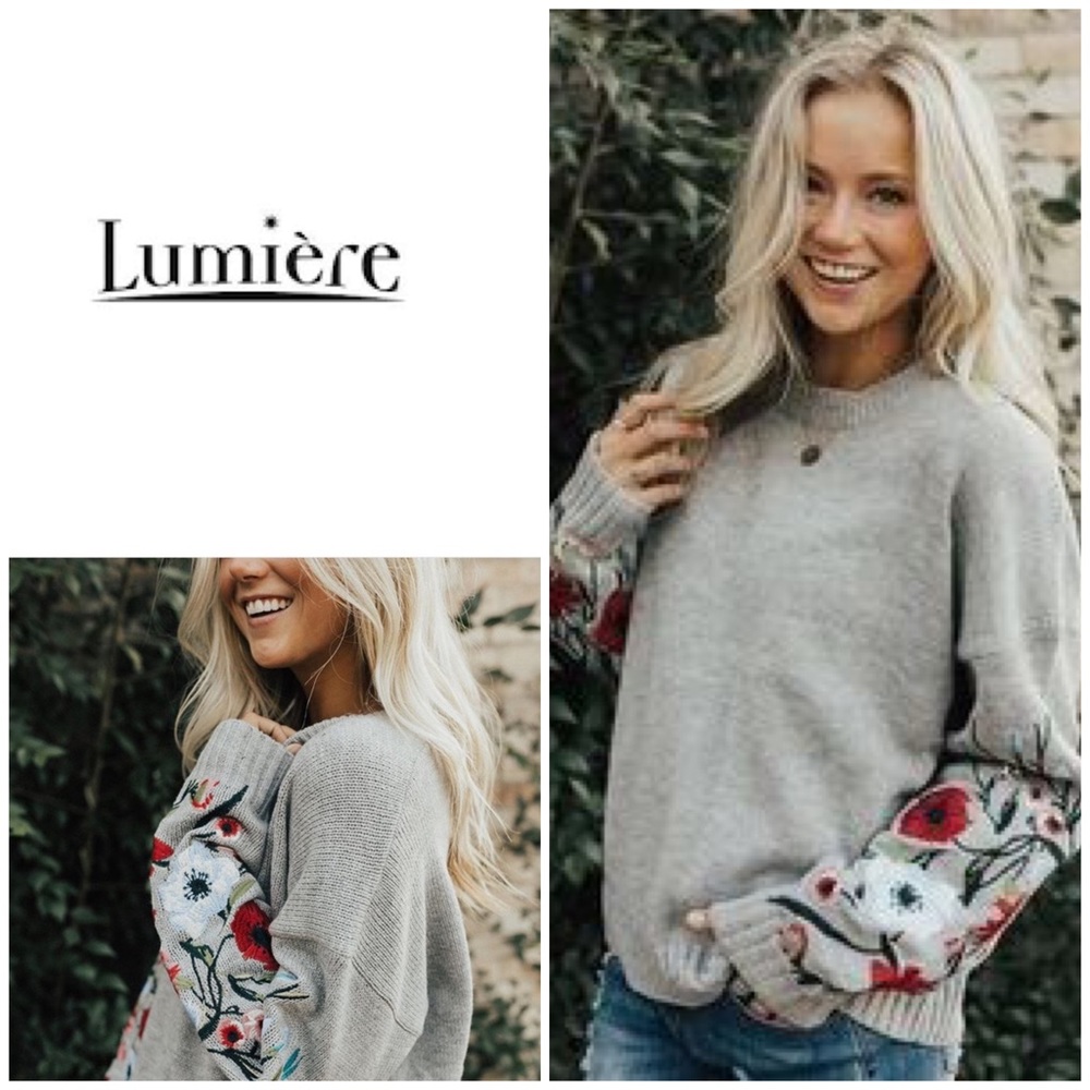 Lumiere Floral Embroidered Sweater